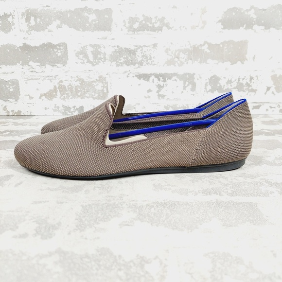 NEW Rothy's The Loafer Mocha Knit Round Toe Slip On Loafers O722